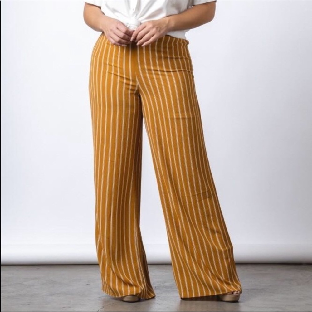 Shining wide leg plus-size pant
